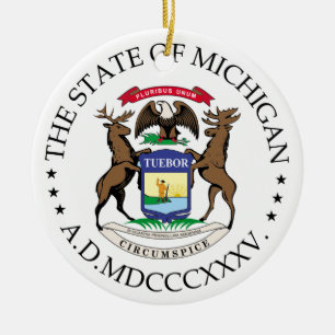 Ornamento De Cerâmica Sinal de Michigan