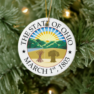 Ornamento De Cerâmica Sinal de Ohio