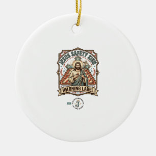 Ornamento De Cerâmica Sinal de Segurança Jesus Etiqueta de Aviso Sinal d