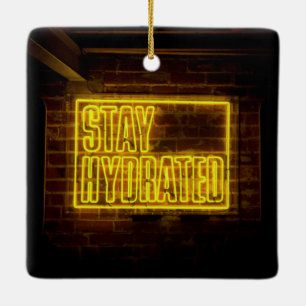 Ornamento De Cerâmica Sinal Neon Yellow de Permanência hidratado