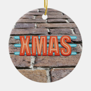 Ornamento De Cerâmica Sinal XMAS