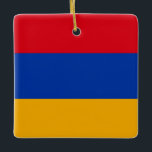Ornamento De Cerâmica Sinalizador Armênia (armênio)<br><div class="desc">Produtos de Sinalizador Mundial Personalizáveis - Sinta-se livre para adicionar seu próprio texto.</div>
