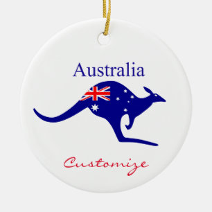 Ornamento De Cerâmica Sinalizador australiano Kangaroo Thunder_Cove