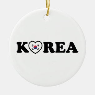 Ornamento De Cerâmica Sinalizador Coração de Amor da Coreia