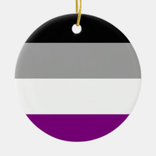 Ornamento De Cerâmica Sinalizador de Orgulho Asexual
