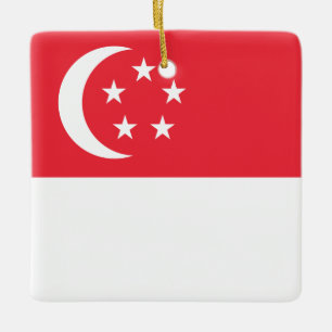 Ornamento De Cerâmica Sinalizador de Singapura