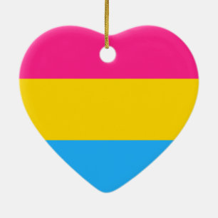 Ornamento De Cerâmica Sinalizador do Orgulho Pansexual