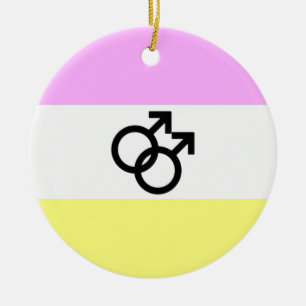 Ornamento De Cerâmica Sinalizador do Orgulho Twink