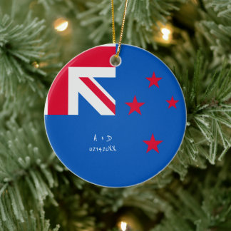 Ornamento De Cerâmica Sinalizador Nova Zelândia de Mensagem Personalizad