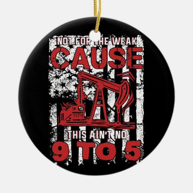 Ornamento De Cerâmica Sinalizador Oil Rig (Frente)