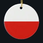 Ornamento De Cerâmica sinalizador Polônia<br><div class="desc">Um presente ideal para todos aqueles que são patrióticos do seu país!</div>