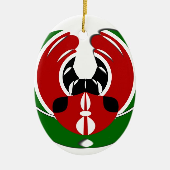 Ornamento De Cerâmica Sinalizador Queniano (Frente)