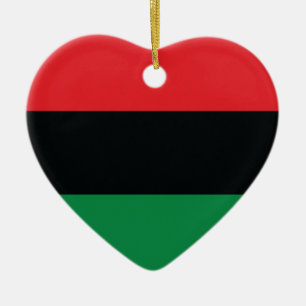 Ornamento De Cerâmica Sinalizador vermelho, preto e verde