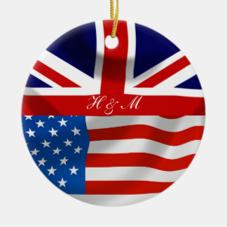 Ornamento De Cerâmica Sinalizadores Britânicos Modernos Americanos