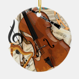 Ornamento De Cerâmica Sinfonia de Instrumentos
