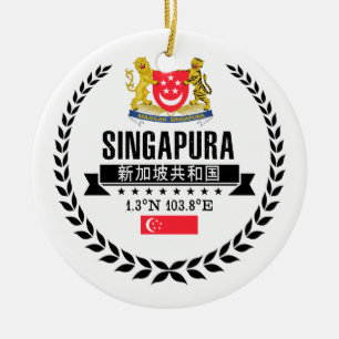 Ornamento De Cerâmica Singapura