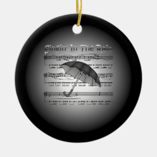 Ornamento De Cerâmica Singin’ In The Rain ~ Umbrella ~ Sheet Music