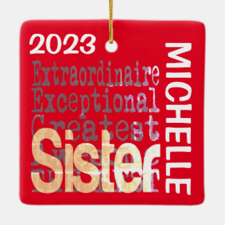 Ornamento De Cerâmica Sister Extraordinaire CUSTOM
