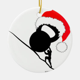 Ornamento De Cerâmica Sisyphus Kettlebell Feliz Natal