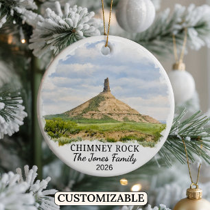Ornamento De Cerâmica Sítio Histórico Nacional Personalizado Chimney Roc