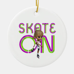 Ornamento De Cerâmica Skate SUPERIOR sobre