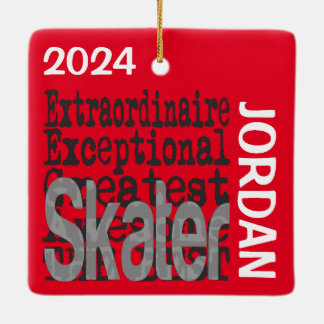 Ornamento De Cerâmica Skater Extraordinaire CUSTOM
