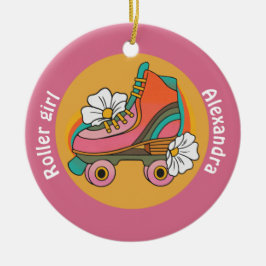 Ornamento De Cerâmica Skates de rolo personalizados amantes de crianças 