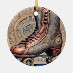 Ornamento De Cerâmica Skates do cilindro de impressão