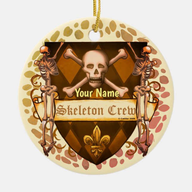 Ornamento De Cerâmica Skeleton Crew Shield (Frente)