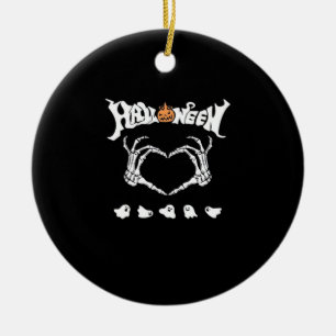 Ornamento De Cerâmica Skeleton Hand Com, Design Halloween