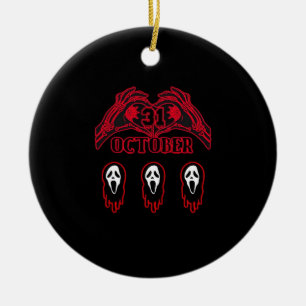 Ornamento De Cerâmica Skeleton mãos 31/10 clássicas