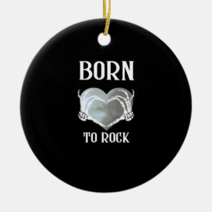 Ornamento De Cerâmica Skeleton Mãos Cinza Gráfico Para Clássico