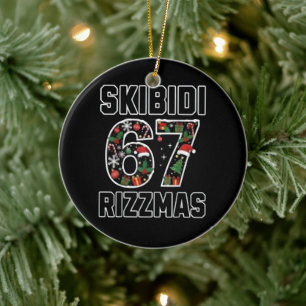 Ornamento De Cerâmica Skibidi Six Seven Rizzmas Natal Engraçado 2025 Mem