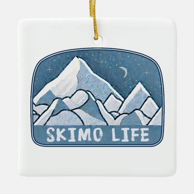 Ornamento De Cerâmica Skimo Life (Frente)