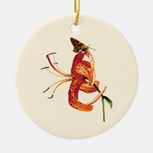 Ornamento De Cerâmica Skipper em Orange Tiger Lily