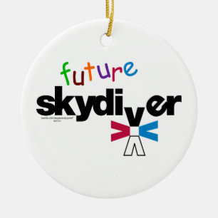 Ornamento De Cerâmica Skydiver futuro