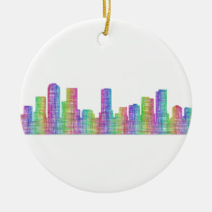 Ornamento De Cerâmica Skyline da cidade de Denver
