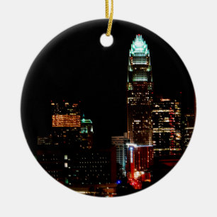 Ornamento De Cerâmica Skyline de Charlotte NC