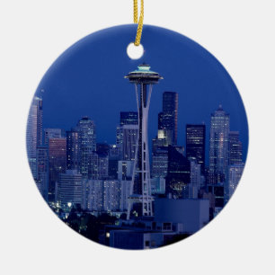 Ornamento De Cerâmica Skyline de Seattle