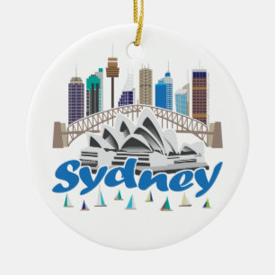 Ornamento De Cerâmica Skyline de Sydney