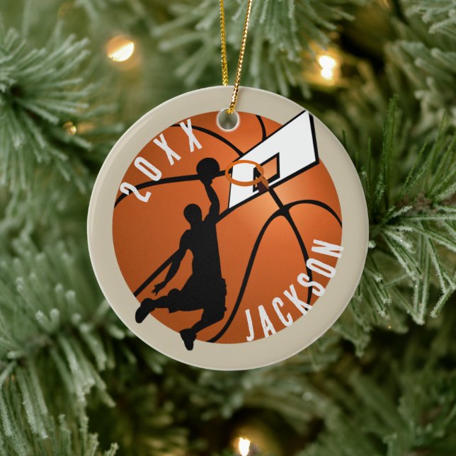Ornamento De Cerâmica Slam Dunk! Basketball Player Christmas (Árvore)