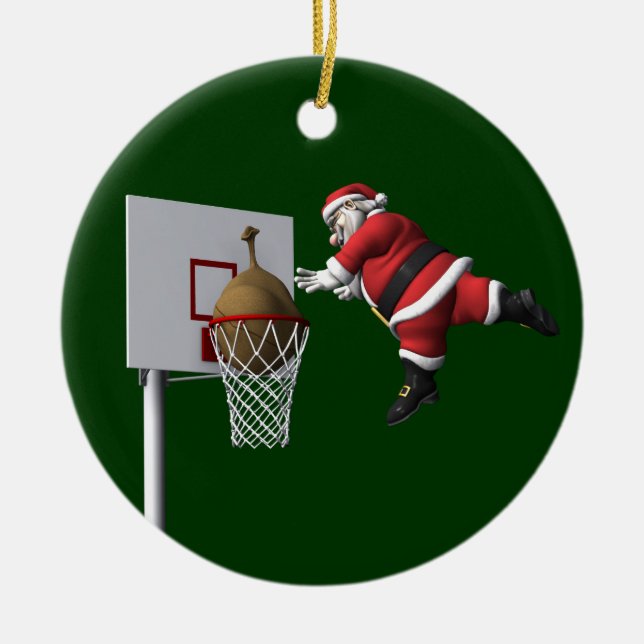 Ornamento De Cerâmica Slam Dunk Santa Claus (Frente)
