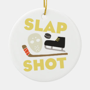 Ornamento De Cerâmica Slap Shot