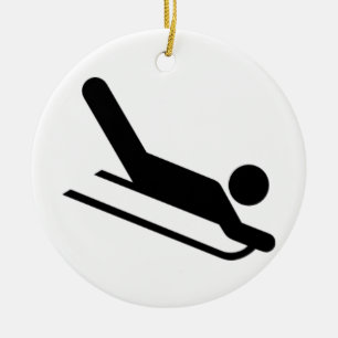 Ornamento De Cerâmica Sledding