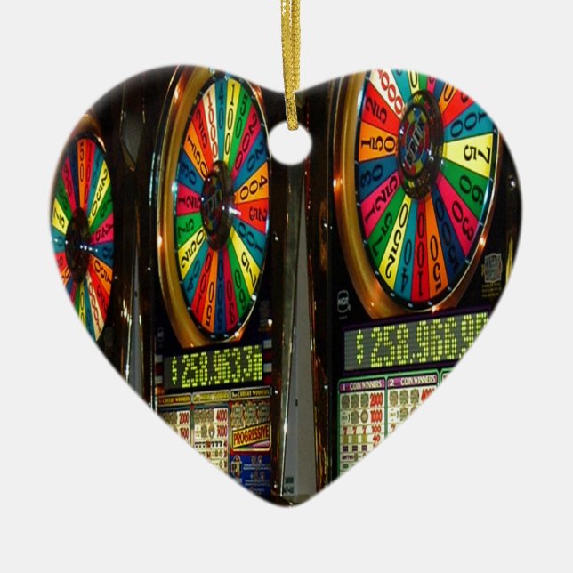 Ornamento De Cerâmica Slots machines de Las Vegas (Frente)