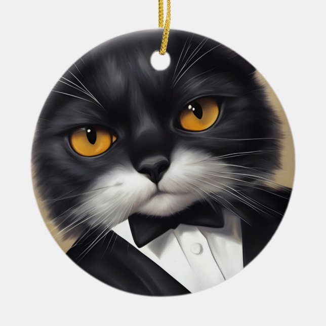 Ornamento De Cerâmica Smart Cat (Frente)