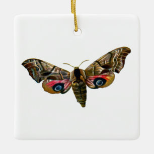 Ornamento De Cerâmica Smerinthus ocellata - Olhos Hawk-Moth - Imagem a c
