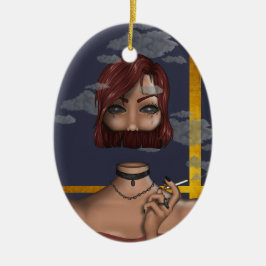 Ornamento De Cerâmica Smoke