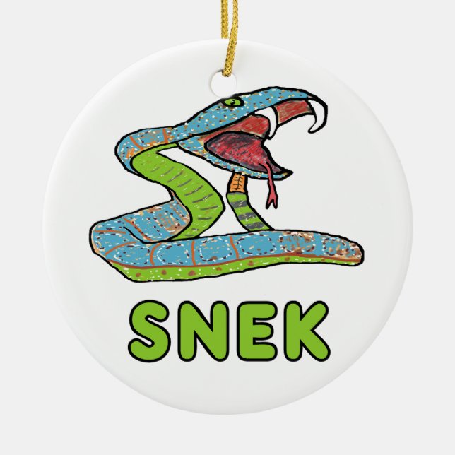 Ornamento De Cerâmica Snek (Cobra) (Frente)