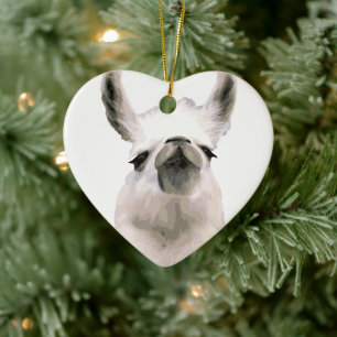 Ornamento De Cerâmica Snooty Snobby Llama personalizado